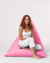 Atelier Del Sofa Pouf Grande Big Bed Rosa Exterior Impermeable Jardin 145x90x35cm